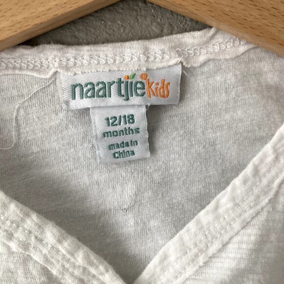 Naartjie Kids Slub Knit One Button Cardigan Lace Floral Details - White - 12-18M - Picture 4 of 9